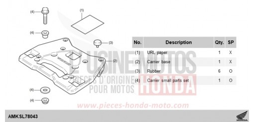 KIT,CARRIER BRKT(PLA) CRF1100D3R de 2024
